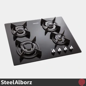 اجاق گاز صفحه ای 4 شعله استیل البرز مدل SteelAlborz G-4602 | بدنه شیشه ای