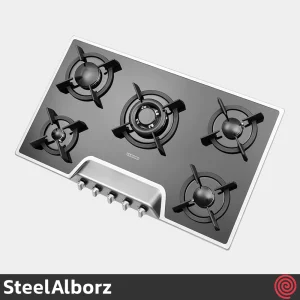اجاق گاز صفحه ای 4 شعله استیل البرز مدل SteelAlborz G-5901S | بدنه شیشه ای