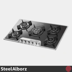 اجاق گاز صفحه ای 4 شعله استیل البرز مدل SteelAlborz G-5901S | بدنه شیشه ای