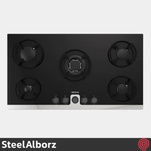 اجاق گاز صفحه ای 5 شعله استیل البرز مدل SteelAlborz G-5914 | بدنه شیشه ای