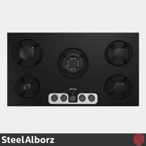 اجاق گاز صفحه ای 5 شعله استیل البرز مدل SteelAlborz G-5918 | بدنه شیشه ای