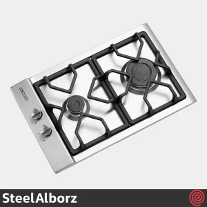 اجاق گاز صفحه ای 2 شعله استیل البرز مدل SteelAlborz S-2351I | بدنه استیل