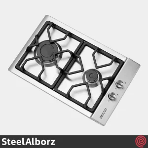 اجاق گاز صفحه ای 2 شعله استیل البرز مدل SteelAlborz S-2351I | بدنه استیل