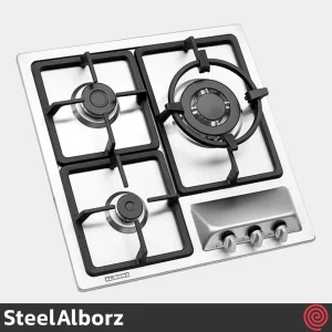 اجاق گاز صفحه ای 3 شعله استیل البرز مدل SteelAlborz S-3551I | بدنه استیل