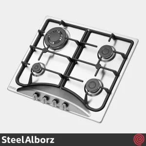 اجاق گاز صفحه ای 4 شعله استیل البرز مدل SteelAlborz S-4653I | بدنه استیل