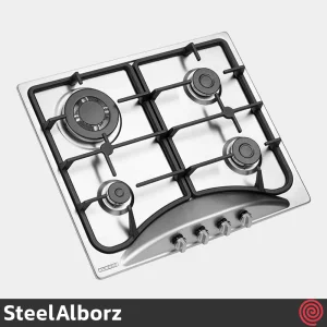اجاق گاز صفحه ای 4 شعله استیل البرز مدل SteelAlborz S-4653I | بدنه استیل
