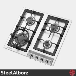 اجاق گاز صفحه ای 4 شعله استیل البرز مدل SteelAlborz S-4655I | بدنه استیل