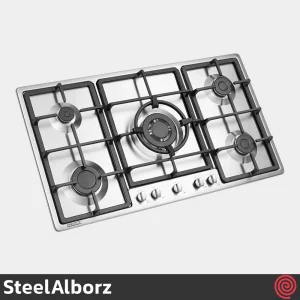 اجاق گاز صفحه ای 5 شعله استیل البرز مدل SteelAlborz S-5952I | بدنه استیل