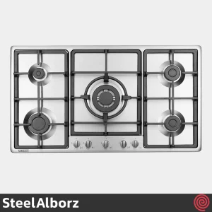 اجاق گاز صفحه ای 5 شعله استیل البرز مدل SteelAlborz S-5952I | بدنه استیل