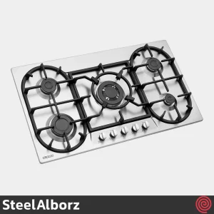 اجاق گاز صفحه ای 5 شعله استیل البرز مدل SteelAlborz S-5955I | بدنه استیل