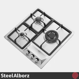 اجاق گاز صفحه ای 3 شعله استیل البرز مدل SteelAlborz S-3501 | بدنه استیل