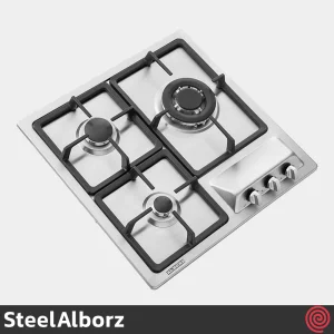 اجاق گاز صفحه ای 3 شعله استیل البرز مدل SteelAlborz S-3501 | بدنه استیل