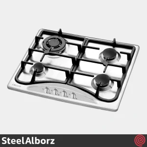 اجاق گاز صفحه ای 4 شعله استیل البرز مدل SteelAlborz S-4603 | بدنه استیل
