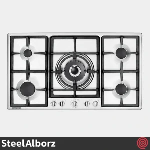 اجاق گاز صفحه ای 5 شعله استیل البرز مدل SteelAlborz S-5902 | بدنه استیل