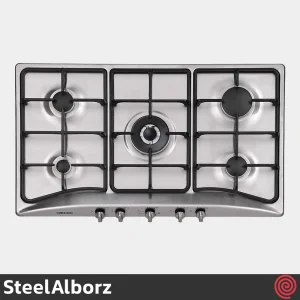 اجاق گاز صفحه ای 5 شعله استیل البرز مدل SteelAlborz S-5904 | بدنه استیل