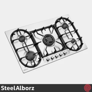 اجاق گاز صفحه ای 5 شعله استیل البرز مدل SteelAlborz S-5905 | بدنه استیل