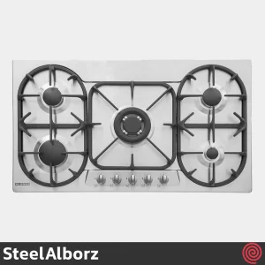 اجاق گاز صفحه ای 5 شعله استیل البرز مدل SteelAlborz S-5905 | بدنه استیل