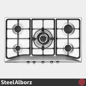 اجاق گاز صفحه ای 5 شعله استیل البرز مدل SteelAlborz S-5906 | بدنه استیل