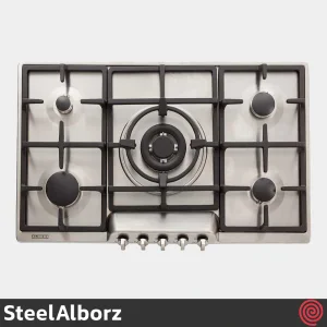 اجاق گاز صفحه ای 5 شعله استیل البرز مدل SteelAlborz S-5907 | بدنه استیل