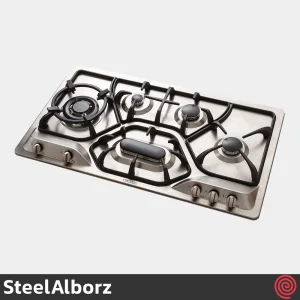 اجاق گاز صفحه ای 5 شعله استیل البرز مدل SteelAlborz S-5908 | بدنه استیل