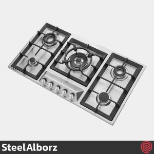 اجاق گاز صفحه ای 5 شعله استیل البرز مدل SteelAlborz S-5910(Chef) | بدنه استیل