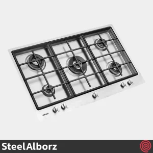 اجاق گاز صفحه ای 5 شعله استیل البرز مدل SteelAlborz S-5911 | بدنه استیل