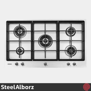 اجاق گاز صفحه ای 5 شعله استیل البرز مدل SteelAlborz S-5911 | بدنه استیل