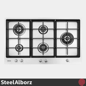 اجاق گاز صفحه ای 5 شعله استیل البرز مدل SteelAlborz S-5912R | بدنه استیل