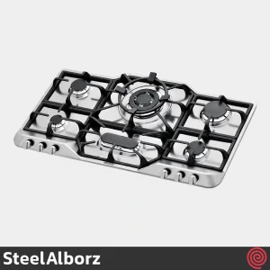 اجاق گاز صفحه ای 5 شعله استیل البرز مدل SteelAlborz S-6901 | بدنه استیل