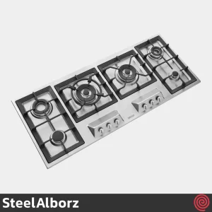اجاق گاز صفحه ای 5 شعله استیل البرز مدل SteelAlborz S-6121(Chef) | بدنه استیل