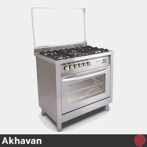 اجاق گاز فر دار 5 شعله اخوان مدل Akhavan M2-EDTS | رنگ نقره ای