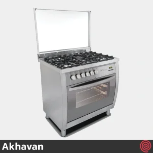 اجاق گاز فر دار 5 شعله اخوان مدل Akhavan M9-EDTR | رنگ نقره ای