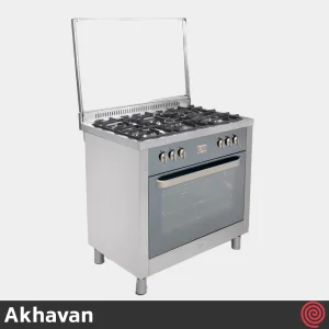 اجاق گاز فر دار 5 شعله اخوان مدل Akhavan M14-EDTR | رنگ نقره ای