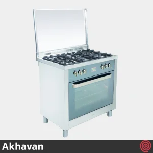 اجاق گاز فر دار 5 شعله اخوان مدل Akhavan M14-EDTR-W | رنگ سفید