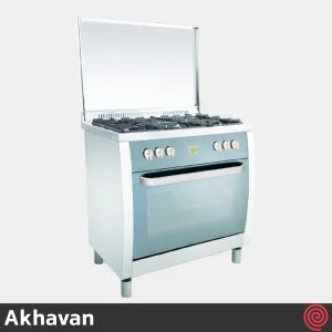 اجاق گاز فر دار 5 شعله اخوان مدل Akhavan M15-EDTR-W | رنگ سفید