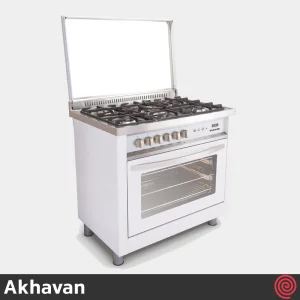 اجاق گاز فر دار 5 شعله اخوان مدل Akhavan M10-EDT | رنگ سفید