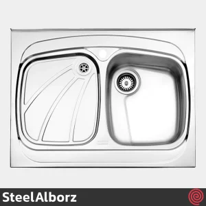 سینک ظرفشویی استیل البرز مدل SteelAlborz 618/60 | یک لگنه فانتزی روکار