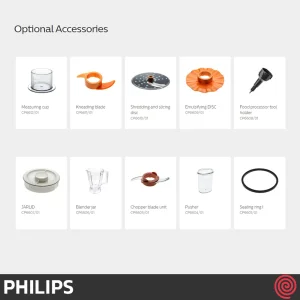 غذاساز 29 کاره فیلیپس مدل Philips PowerChop HR7510 | رنگ سفید با توان 800 وات