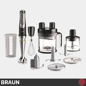 گوشت کوب برقی چند کاره براون مدل Braun MQ 9185XLI | با توان 1200 وات