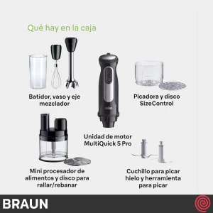 گوشت کوب برقی چند کاره براون مدل Braun MQ55755M | با توان 1000 وات