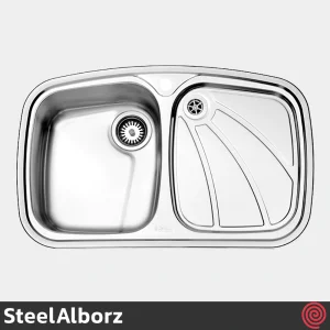 سینک ظرفشویی استیل البرز مدل SteelAlborz 618/50 | یک لگنه فانتزی توکار