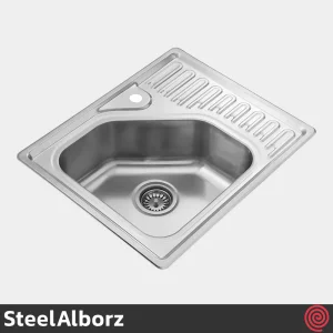 سینک ظرفشویی استیل البرز مدل SteelAlborz 810/50 | یک لگنه فانتزی توکار