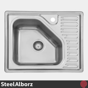 سینک ظرفشویی استیل البرز مدل SteelAlborz 810/50 | یک لگنه فانتزی توکار