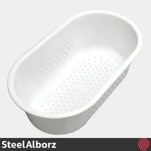 سینک ظرفشویی استیل البرز مدل SteelAlborz Crystal | دو لگنه کریستال توکار با رنگ مشکی