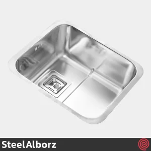 سینک ظرفشویی استیل البرز مدل SteelAlborz 930/47 | یک لگنه زیرکابینتی