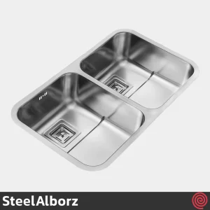 سینک ظرفشویی استیل البرز مدل SteelAlborz 935/47 | یک لگنه زیرکابینتی