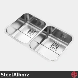 سینک ظرفشویی استیل البرز مدل SteelAlborz 935/47 | یک لگنه زیرکابینتی