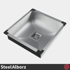 سینک ظرفشویی استیل البرز مدل SteelAlborz 955/52 | یک لگنه باکسی توکار