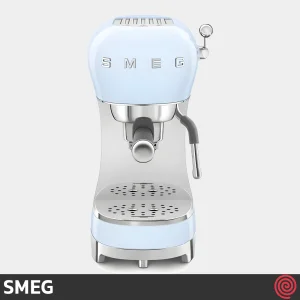 اسپرسو ساز اسمگ مدل SMEG ECF02PB | رنگ آبی پاستلی با فشار 15 بار