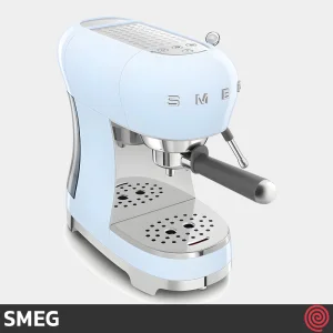 اسپرسو ساز اسمگ مدل SMEG ECF02PB | رنگ آبی پاستلی با فشار 15 بار